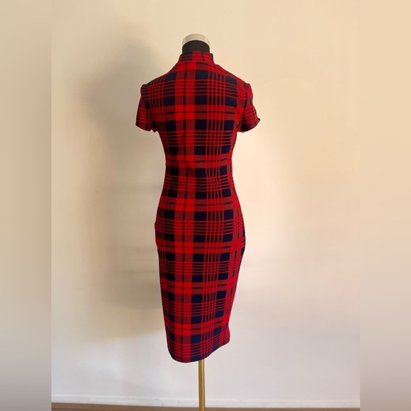 Tartan midi turtle neck dress - Picture 8 of 8